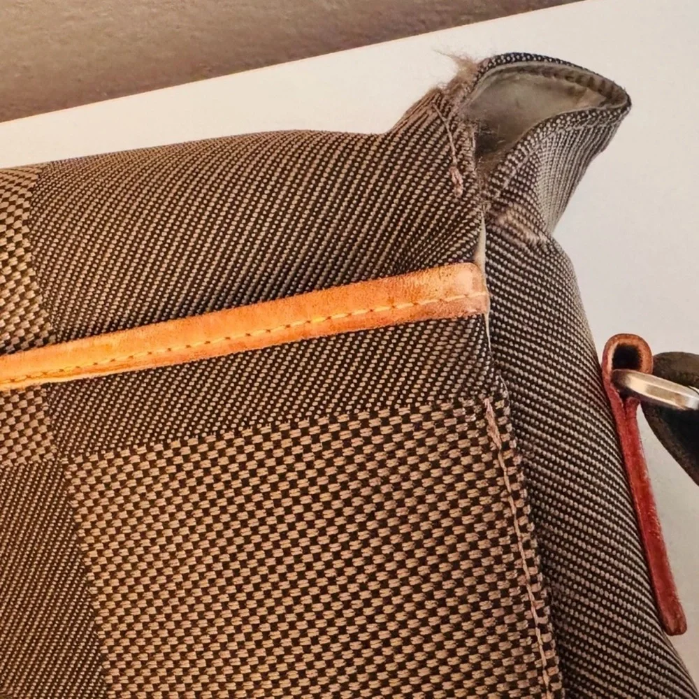 Louis Vuitton Damier Geant Terre Messenger Bag, Canvas Laptop Bag, Authentic